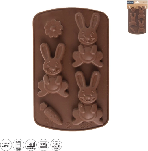 Siliconen vorm voor koekjes en pralines, konijntje SILLINIE