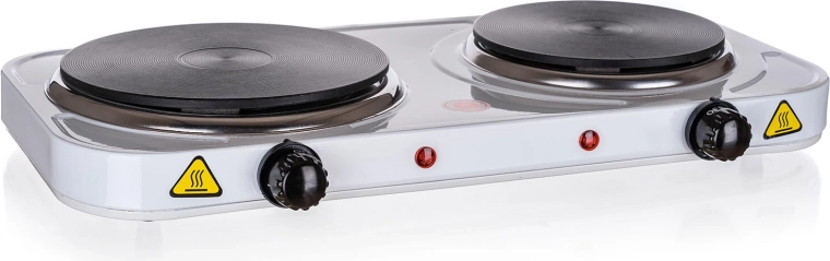 Elektrisch kooktoestel met twee kookplaten 1000 W / 1500 W