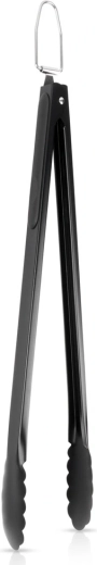 Vilde zwarte roestvrijstalen BBQ-tang 43 cm