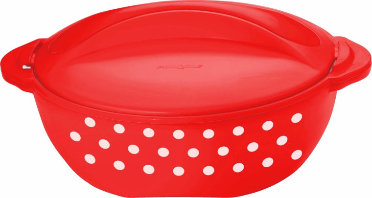 Thermoschaal TORO 3 l rood met witte stippen