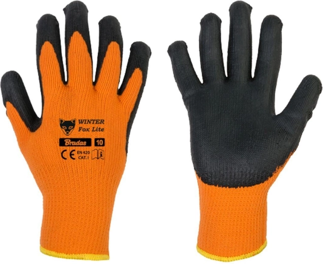 Winterbeschermende handschoenen Winter Fox Lite, maat 9 (L), latex
