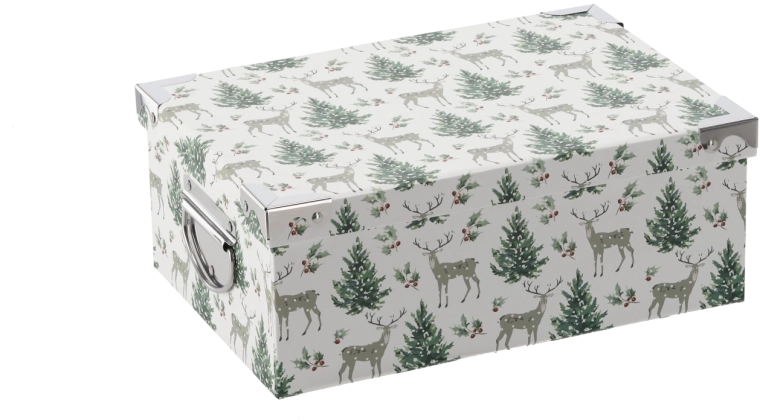 Kerstcadeaudoos met beslag 28 × 19,5 × 10,8 cm