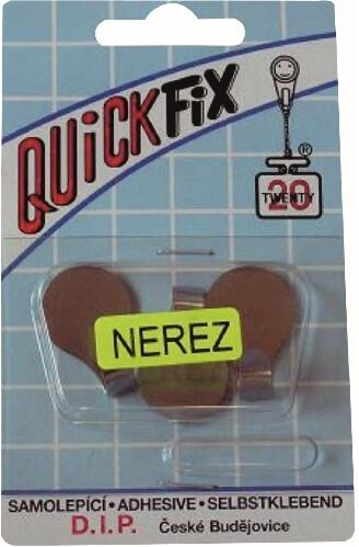 Zelfklevende roestvrijstalen haakjes QF, zilverkleurig, 3 stuks