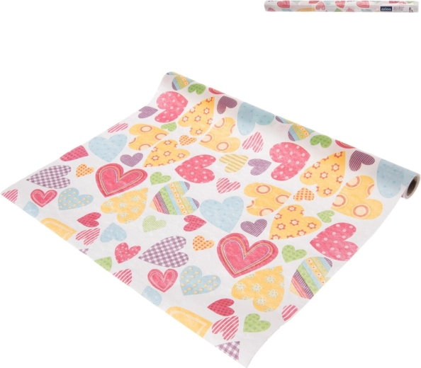 Papieren tafelloper met harten 180 × 40 cm
