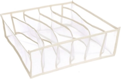 Kastorganizer met 6 vakken voor ondergoed – wit