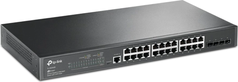 Gigabitswitch 24× RJ45 en 4× SFP SG3428