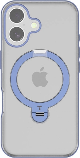 Torras Ostand Spin Hoesje voor iPhone 16 Blauw