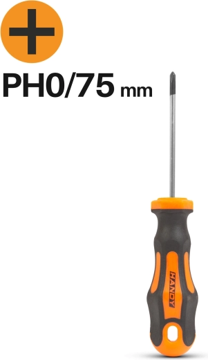 Kruiskopschroevendraaier PH0 75 mm