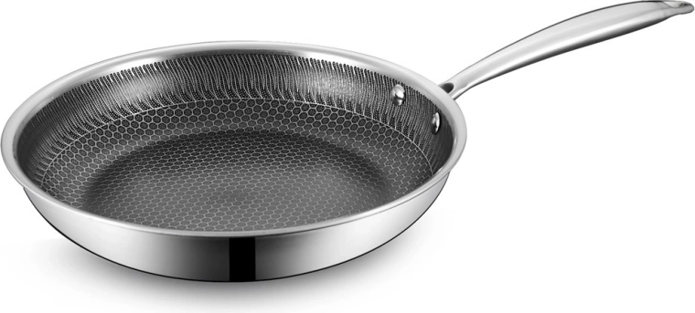Maestro professionele roestvrijstalen pan met honingraatoppervlak 24 cm
