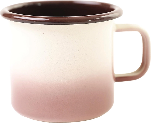 Geëmailleerde mok Cappuccino 0,37 l, diameter 8 cm