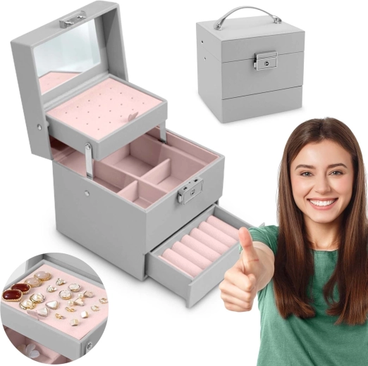 Sieradendoos Massido MS-703 grijs