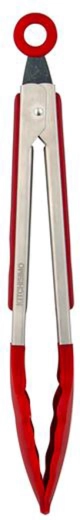 Kitchisimo tang rood silicone/roestvrij staal