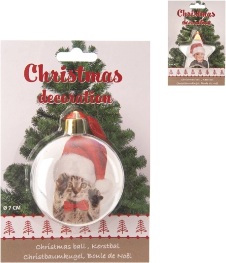 Kerstornament met fotolijstje van kunststof (2 varianten)