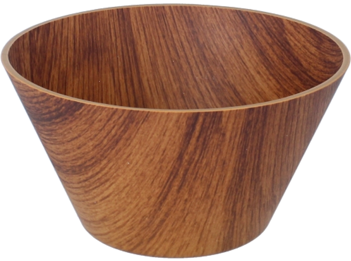 Plastic slakom 16 cm, bruin (noten)