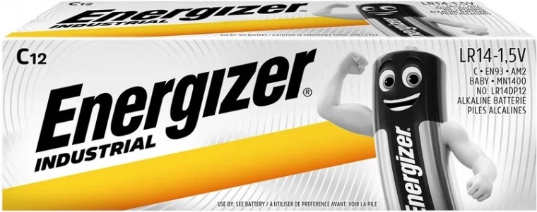 Industriële alkalinebatterijen ENERGIZER C, 12 stuks (bulk)