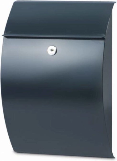 Brievenbus CAPRI, antraciet, verzinkt staal, 300 × 215 × 70 mm