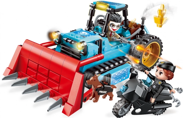 Qman Police Battle Force bulldozer bouwset
