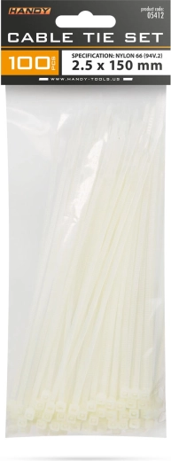 Transparante kabelbinders 150 × 2,5 mm, 100 stuks