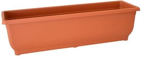 Zelfwatergevende balkenbak AQUA GLORIA 60 cm zonder schotel, terracotta