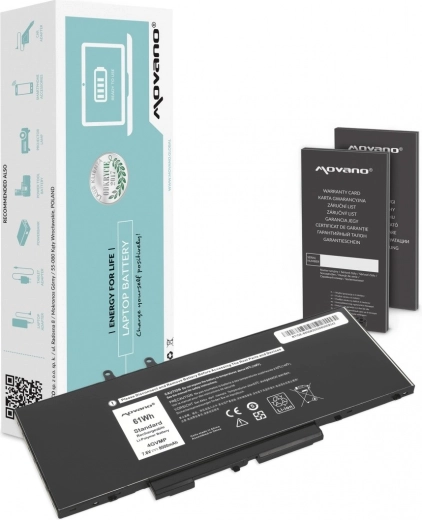 Movano-accu voor Dell Latitude 5400 en 5500 (61 Wh, 8000 mAh)