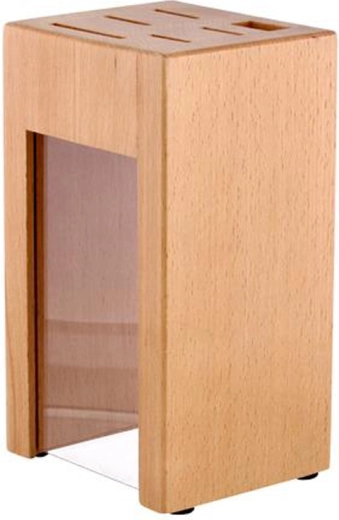 Houten messenblok van beukenhout, 6 posities