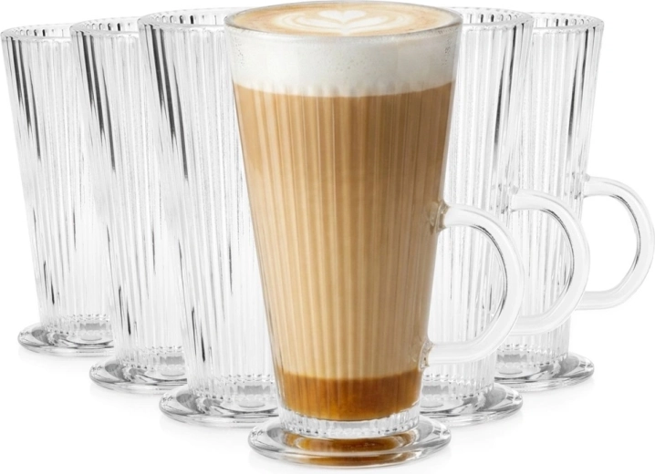 Vilde latteglazen 270 ml, 6 stuks