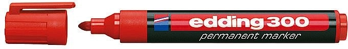 Industriële permanente marker rood Edding 300