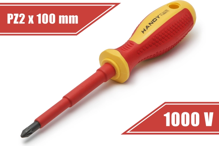 Geïsoleerde schroevendraaier PZ2 100 mm voor maximaal 1000 V
