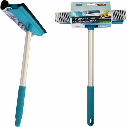 Ruitenwisser met spons en rubber 25 cm met steel 38 cm