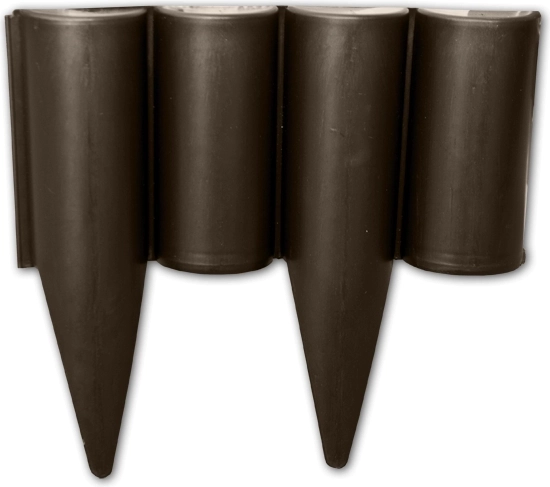 Kunststof tuinafboording bruin PALGARDEN 12,5 cm × 2,5 m