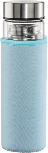 Glazen fles Hama To Go 500 ml met zeef en thermohoes