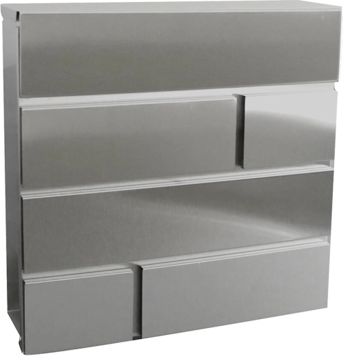 Brievenbus BRICKS van roestvrij staal 370 × 370 × 105 mm