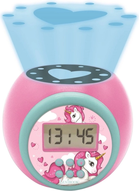 Kinderwekker met een Eenhoorn en projector