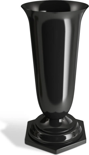 Begraafvaas Naty 23 cm, zwart, kunststof met ballast