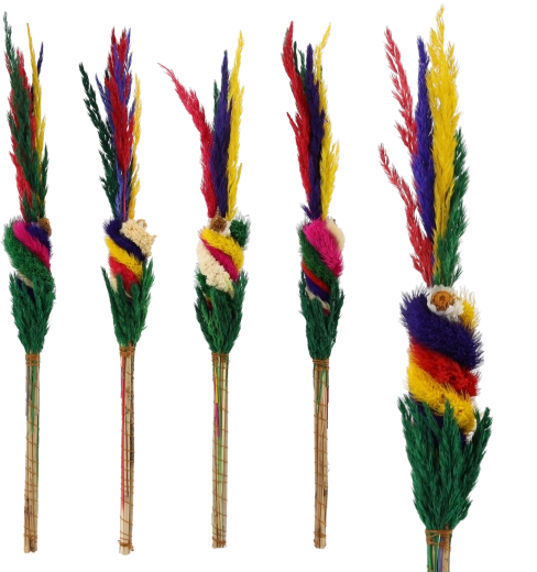 Traditionele paaspalm van natuurlijke gedroogde bloemen 40 cm