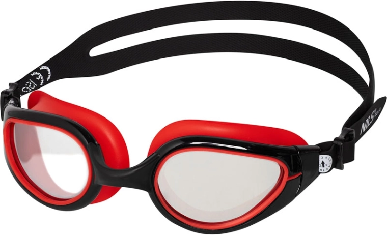 NILS Aqua zwembril met anti-fog en UV-bescherming, zwart/rood