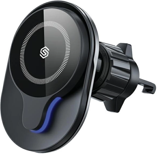 Magnetische MagSafe ventilatieroosterhouder met draadloos opladen 15 W – zwart