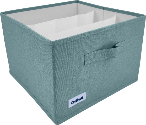 Textiele organizer voor in de kast met vakken 29 × 29 × 18,5 cm, mint