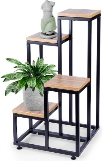 Metalen bloemenstandaard met vier niveaus 69 cm