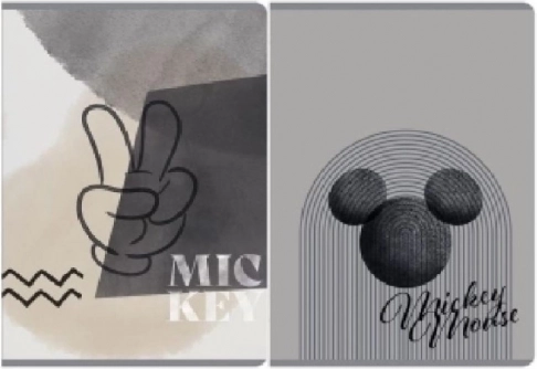Schrift A5 80 bladen geruit Mickey Mix kleuren