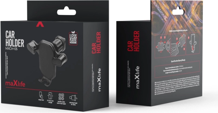 Autohouder voor ventilatierooster Maxlife MXCH-05, zwart