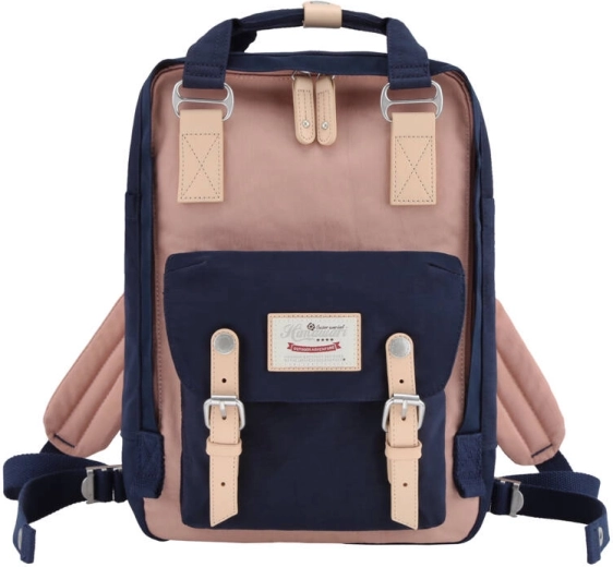 Laptoprugzak Himawari 14'' donkerblauw en roze