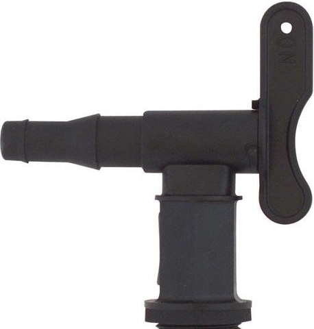 Onderste aftapkraan voor 50 l gieter, kunststof, zwart