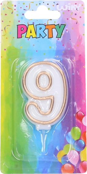 Feestkaars nr. 9 Gouden