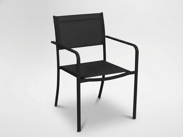 Zwarte tuinstoel 54 × 55 × 86 cm