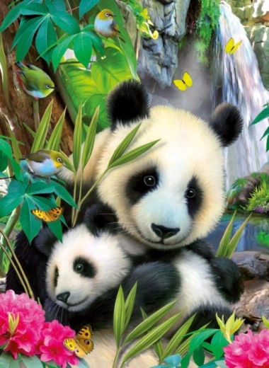 Ravensburger puzzel Lovely Panda 300 stukjes