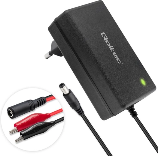 Lader voor AGM-, GEL- en STD-accu’s 24 V met LED-indicatie en kabel van 1,8 m