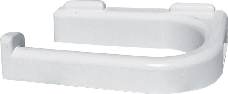 Wandhouder voor toiletpapier, wit plastic, 15,9 × 11 × 4 cm