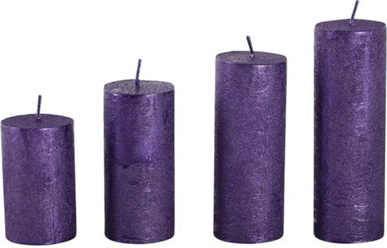 Adventkaarsen paars – set van 4 stuks