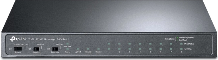 Onbeheerde PoE-switch 8x Fast Ethernet, 3x Gigabit, 1x SFP